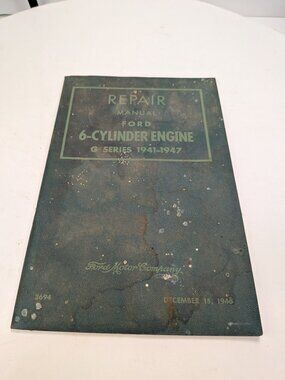 Vintage 1946 Ford Repair Manual 6-Cylinder Engine G Series 1941-1947